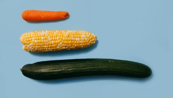 Take vegetables as an example, the different sizes of male members